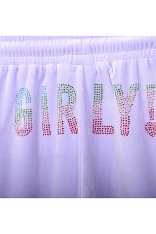 Wijde Velours Broek - Lichtpaars