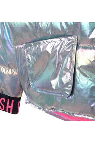 Blusão com capuz - Prateado