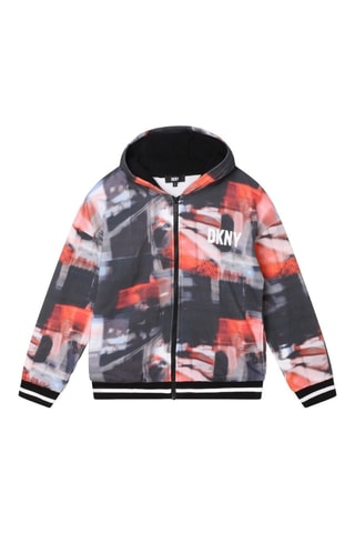 Sweat com capuz - Preto e vermelho - DKNY