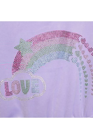 Vestido com capuz em veludo - Malva