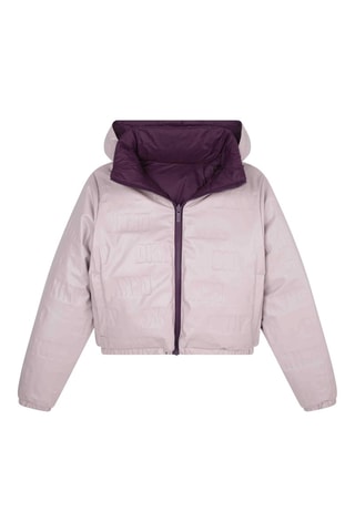 Blusão reversível com capuz - Rosa e violeta - DKNY