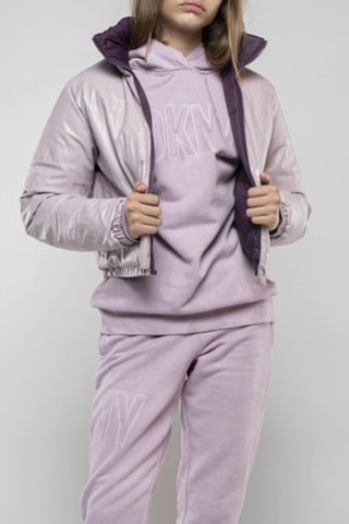 Blusão reversível com capuz - Rosa e violeta - DKNY