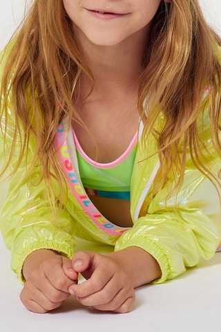 Corta-vento com capuz - Amarelo