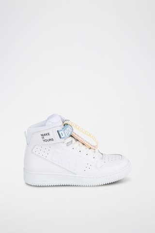 Sapatilhas subidas em couro - Branco - DKNY