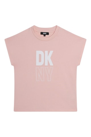 T-shirt de algodão biológico - Rosa - DKNY