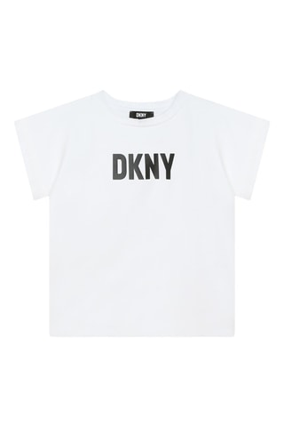 T-shirt de algodão biológico - Branco - DKNY