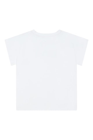 T-shirt de algodão biológico - Branco - DKNY
