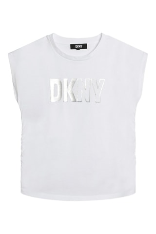 T-shirt de algodão biológico - Branco - DKNY
