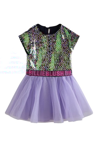 Vestido bimateria - Verde y malva