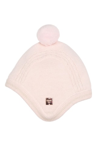 Gorro y manoplas de algodón orgánico y lana - Rosa empolvado - Carrément Beau