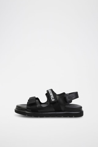 Sandalias de piel de cordero - Negro