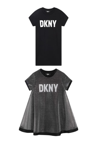 Vestido 2 en 1 - Negro y blanco - DKNY