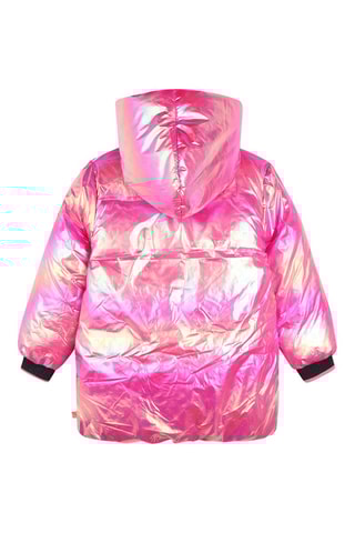 Anorak largo con capucha - Fucsia