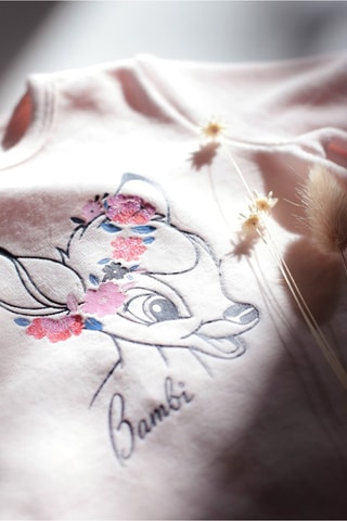 Pijama de algodón orgánico Bambi Disney - Rosa empolvado - Carrément Beau