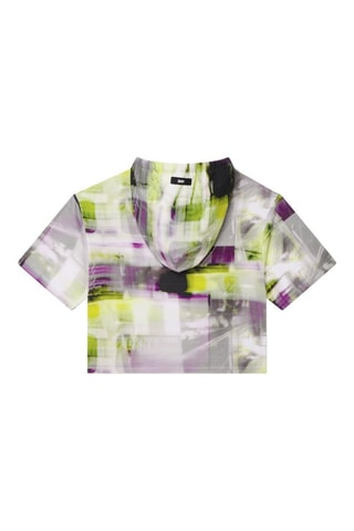 Camiseta con capucha - Blanco y negro - DKNY