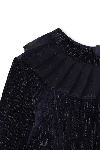 Blusa de terciopelo - Azul marino - Billieblush