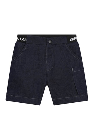 Camiseta y bermudas de algodón orgánico - Blanco y azul