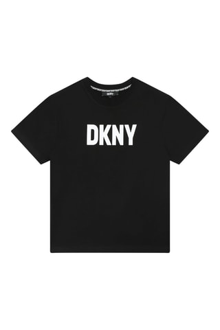 T-shirt in cotone bio - Nero - DKNY