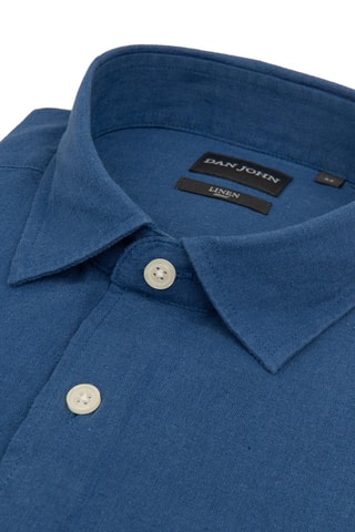Camisa de lino - Azul marino