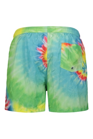 Zwemshort Tie and Dye - Turquoise en Geel