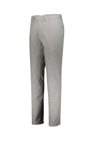 Pantalón de lino - Gris claro jaspeado