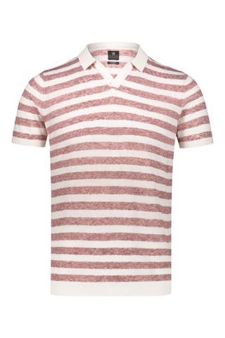 Polo - Ecru en Bordeauxrood