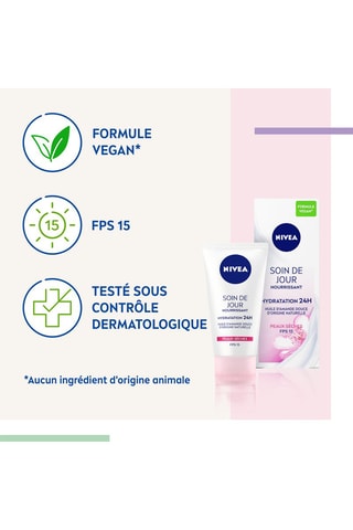 Soin de jour nourrissant Hydratation 24H SPF 15 - 50 ml