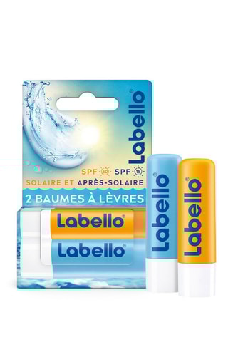 2 Baumes soin des lèvres Protection Solaire et Après-solaire  - 2 x 4,8 g