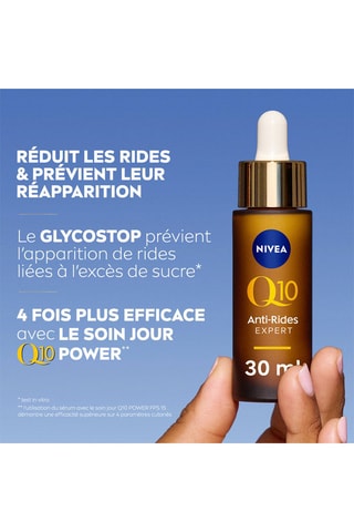 Sérum visage anti-rides double action Q10 - 30 ml