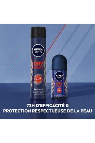 Déodorant spray Homme Dry Impact Nivea Men anti-transpirant 72 h - 200 ml