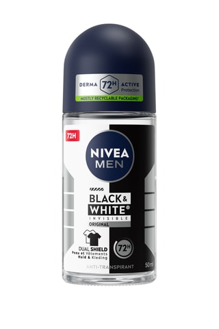 Déodorant bille Homme Nivea Men Black & W anti-transpirant 72 h - 50 ml