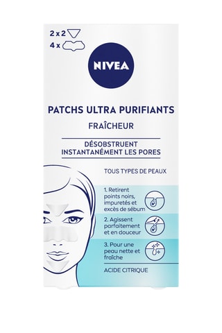 6 patchs ultra purifiants fraîcheur visage acide citrique Nivea - 6 x 20,5 g