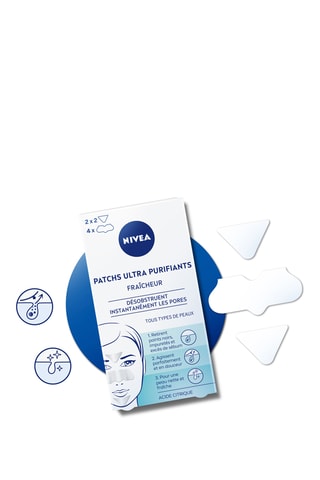 6 patchs ultra purifiants fraîcheur visage acide citrique Nivea - 6 x 20,5 g
