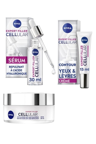 Sérum Cellular Expert Filler, creme contorno dos olhos e dos lábios, creme de dia anti-envelhecimento rejuvenescedor FPS 30 - 30, 15 e 50 ml