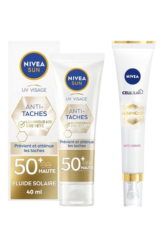 1 x Soin des yeux anti-cernes Cellular Luminous 630 et 1 x Crème visage fluide UV antitaches - 15 et 40 ml