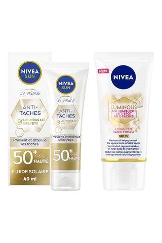 Crème visage fluide UV antitaches et crème mains Cellular Luminous 630 - 50 et 40 ml