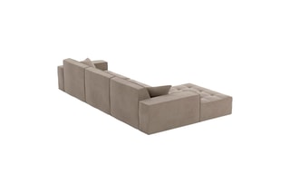 Canapé d'angle gauche Hedera Beige foncé