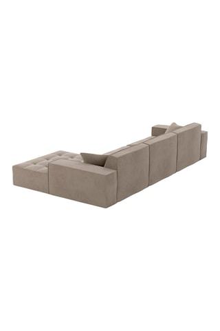 Canapé d'angle droit Hedera Beige foncé