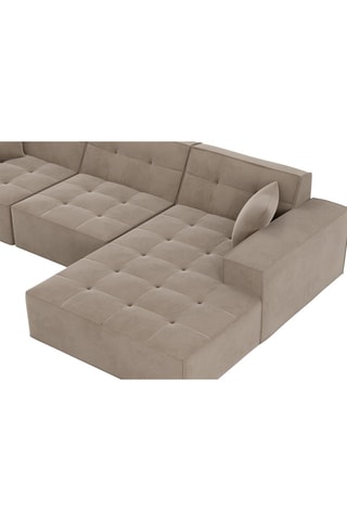 Canapé d'angle droit Hedera Beige foncé