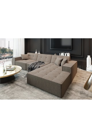 Canapé d'angle droit Hedera Beige