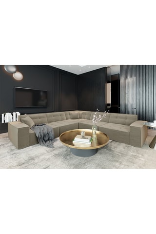 Canapé d'angle réversible Hedera Beige foncé