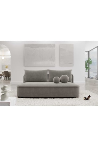 Canapé droit convertible Baldo Beige foncé