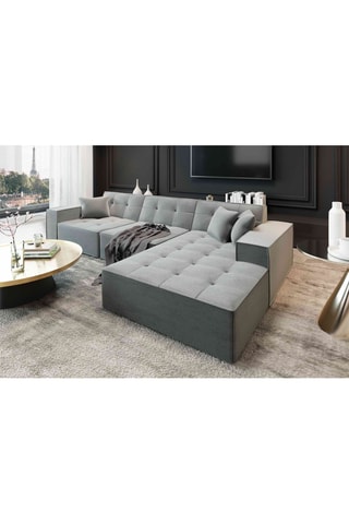 Canapé d'angle droit Atlantis Gris clair