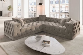 Canapé d'angle Kudo Beige foncé