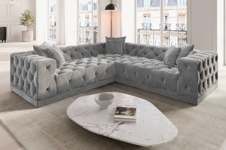 Canapé d'angle Kudo Gris clair