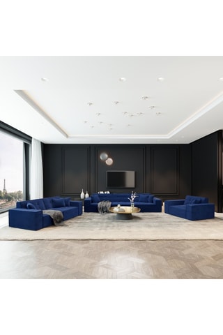 Canapé Atlantis - Bleu cobalt - 3 places - En polyester