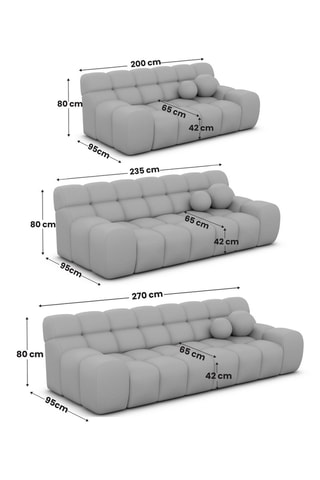 Canapé Bonobo - Camel - 3 places - En polyester 
