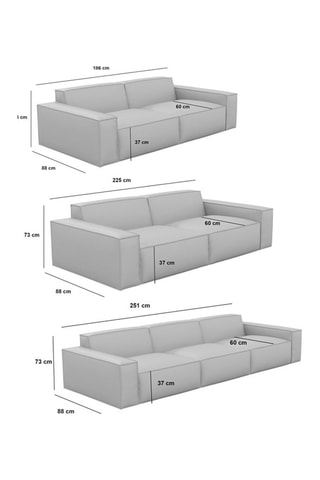 Canapé Lionel - Beige chiné - 2 places - En tissu structurel