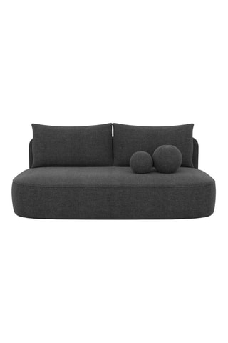 Canapé convertible Baldo - Anthracite - 2 places - En tissu structuré