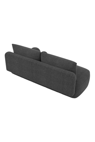Canapé convertible Baldo - Anthracite - 2 places - En tissu structuré